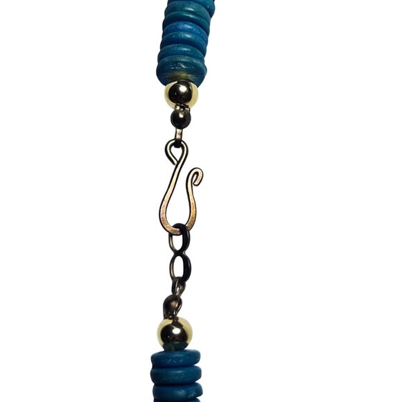 Chunky Tribal Inspired Beaded Necklace & Earrings Set (5871) - Picture 6 of 10